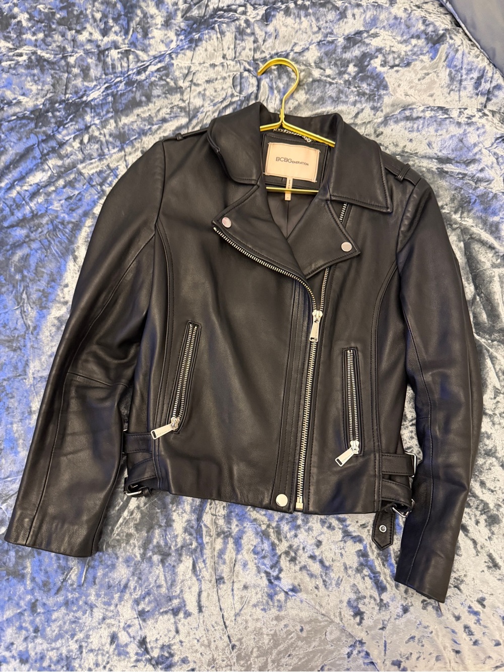 BCBGeneration Black Leather Moto Jacket small
